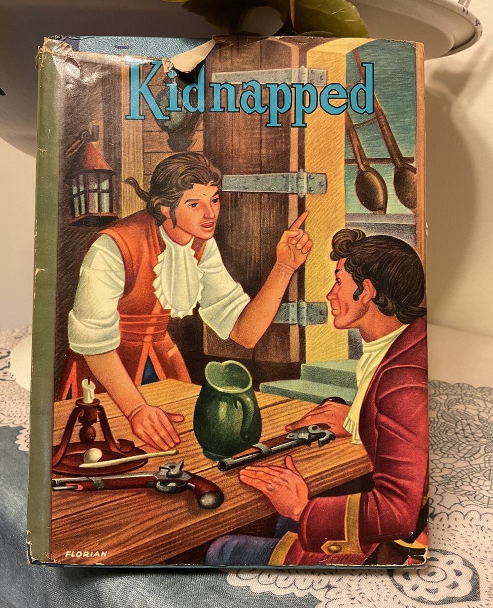 1938 Vintage Kidnapped by Robert Louis Stevenson Hardcover Book w/ Dust Jacket
